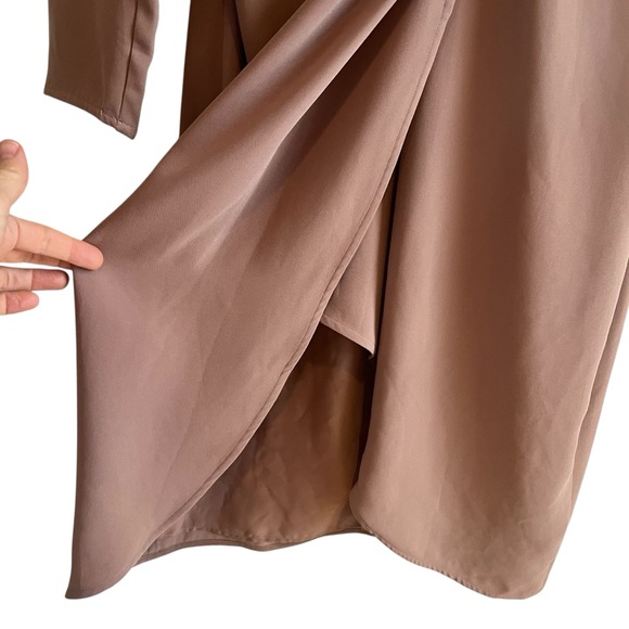 Elegant Mauve Long Sleeve Dress - Picture 5 of 11
